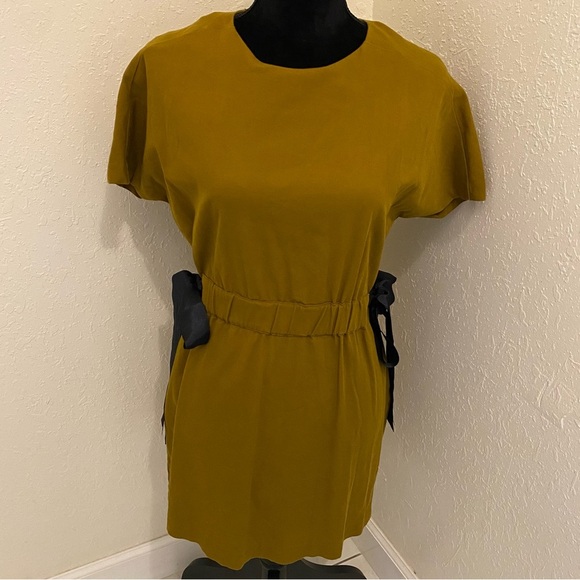 ZARA TRAFALUC COLLECTION Mustard Mini dress size M - Picture 1 of 8